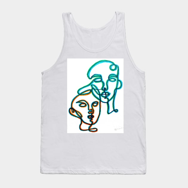 Abstract Faces Tank Top by emmabielawa